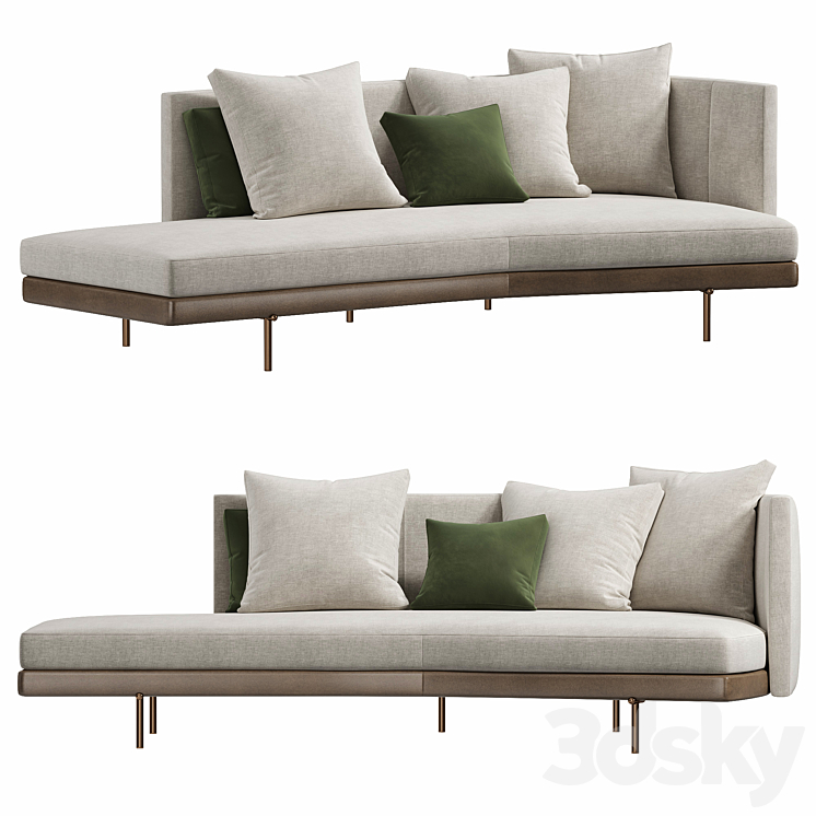 Torii Sofa by minotti 3DS Max Model - thumbnail 2