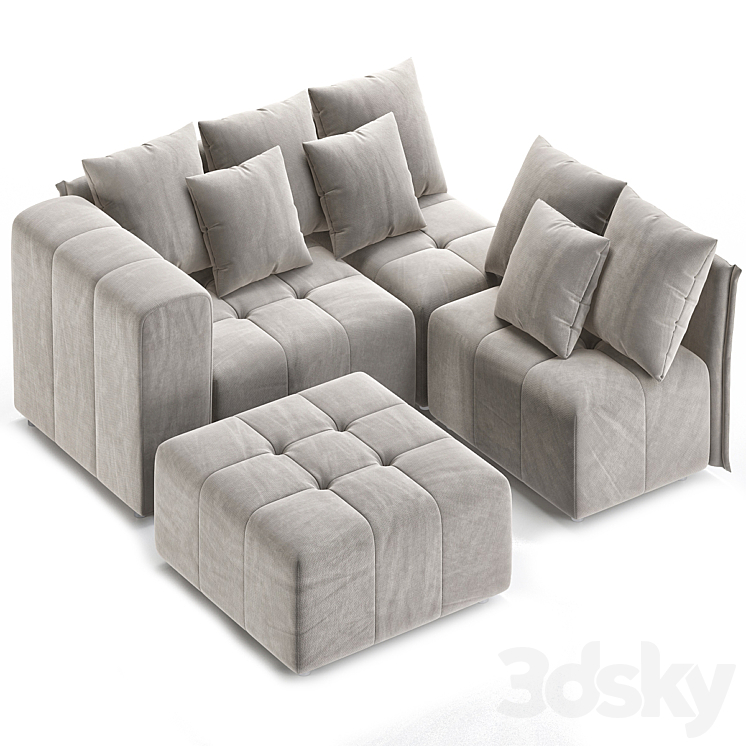 Toronto Modular Sofa 3DS Max Model - thumbnail 1