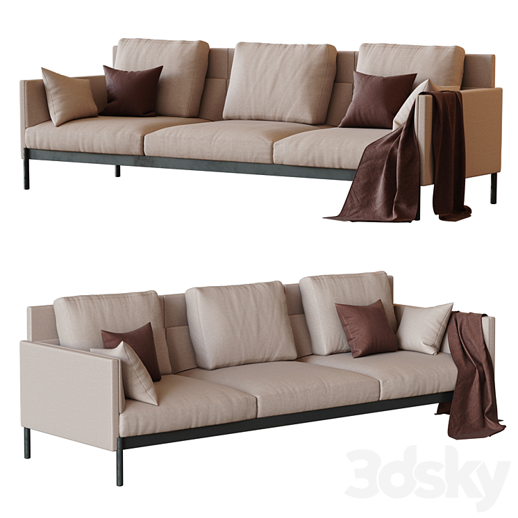 Total Sofa – 3 Seat Standart – PART & WHOLE 3DS Max Model - thumbnail 1