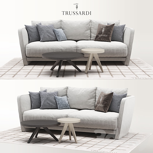 Trussardi Casa Lightshell Sofa set 3DSMax File - thumbnail 1