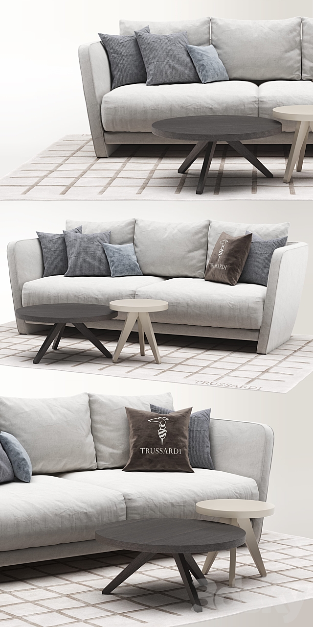 Trussardi Casa Lightshell Sofa set 3DSMax File - thumbnail 2