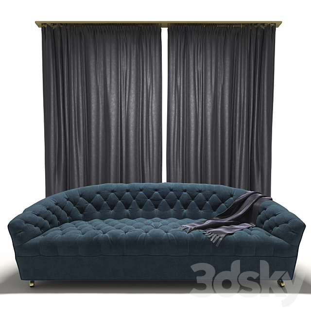 Tufted Classic Style Sofa 3DSMax File - thumbnail 1