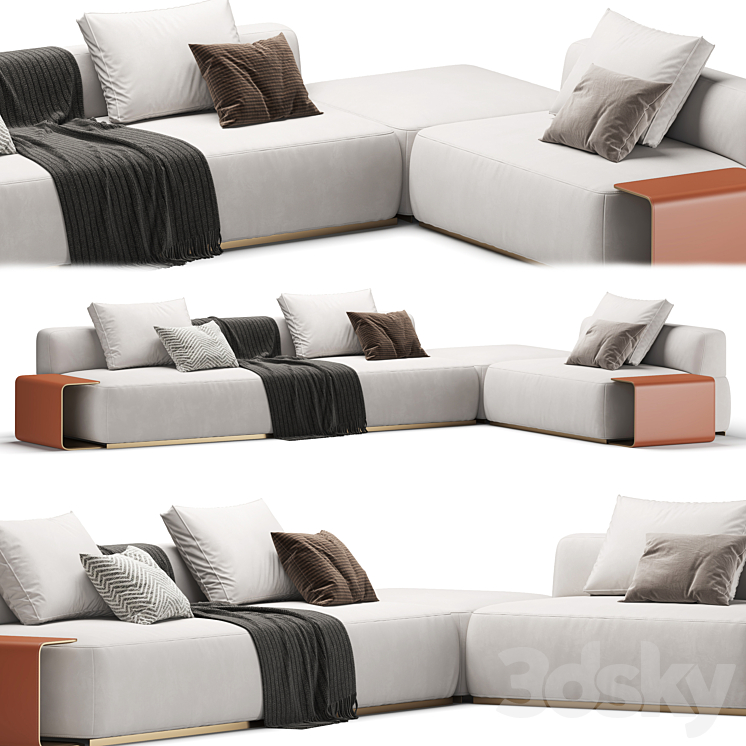 V297 Sofa 3DS Max Model - thumbnail 2