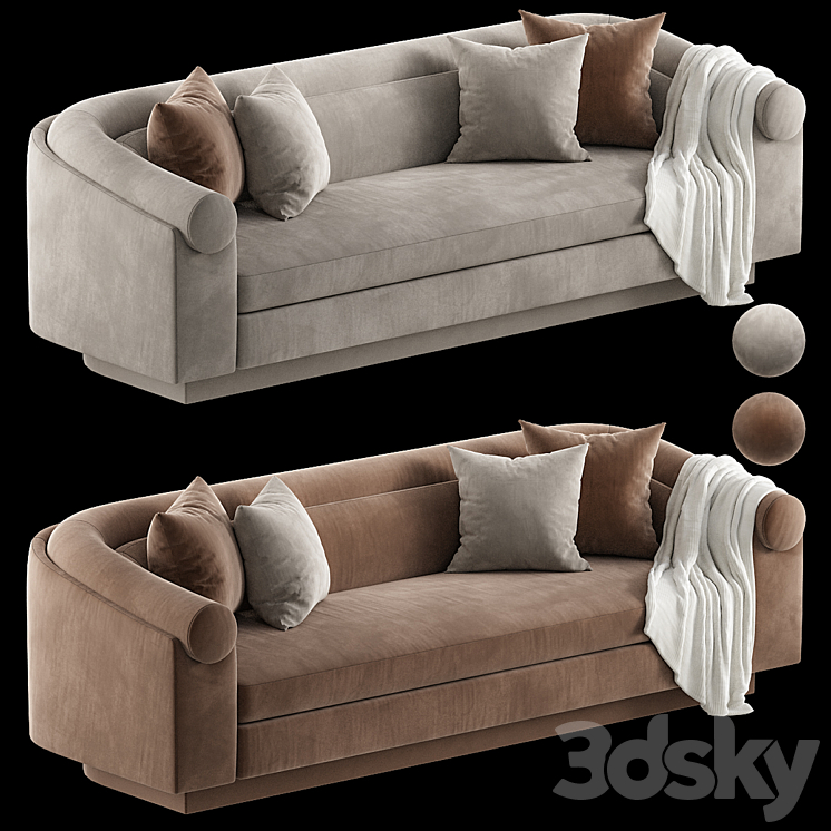 Valetta Sofa 3DS Max Model - thumbnail 2