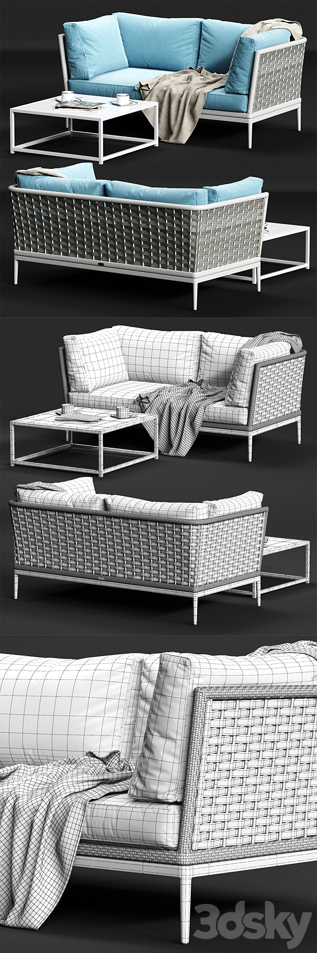 Varaschin ALGARVE Sofa 04 3DSMax File - thumbnail 3