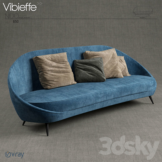 Vibieffe 650 Nido Sofa 3DSMax File - thumbnail 1