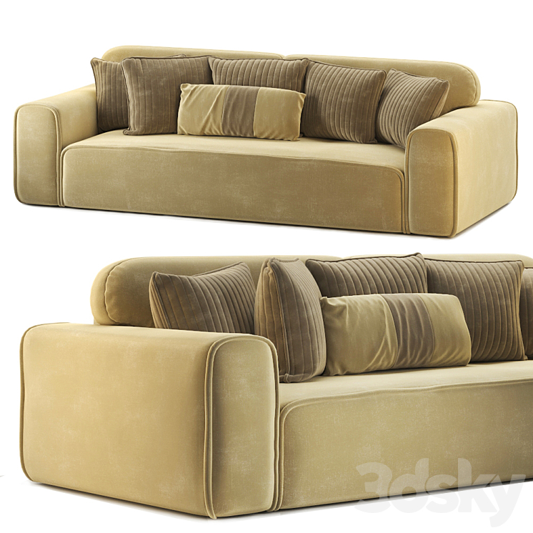 Vienna sofa 3DS Max Model - thumbnail 2