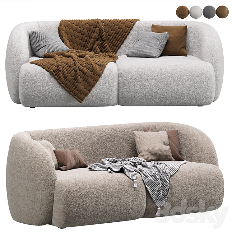 Vienso Cozy Beige Sofa By Divan.ru \/ Sofa Vienso 3DS Max - thumbnail 1