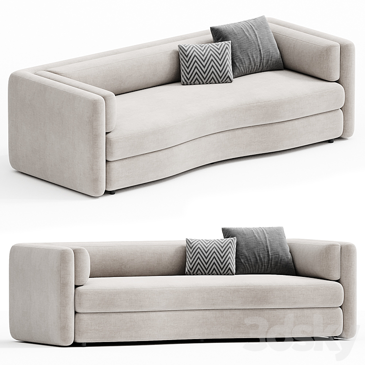 Virgule Sofa 3DS Max Model - thumbnail 1