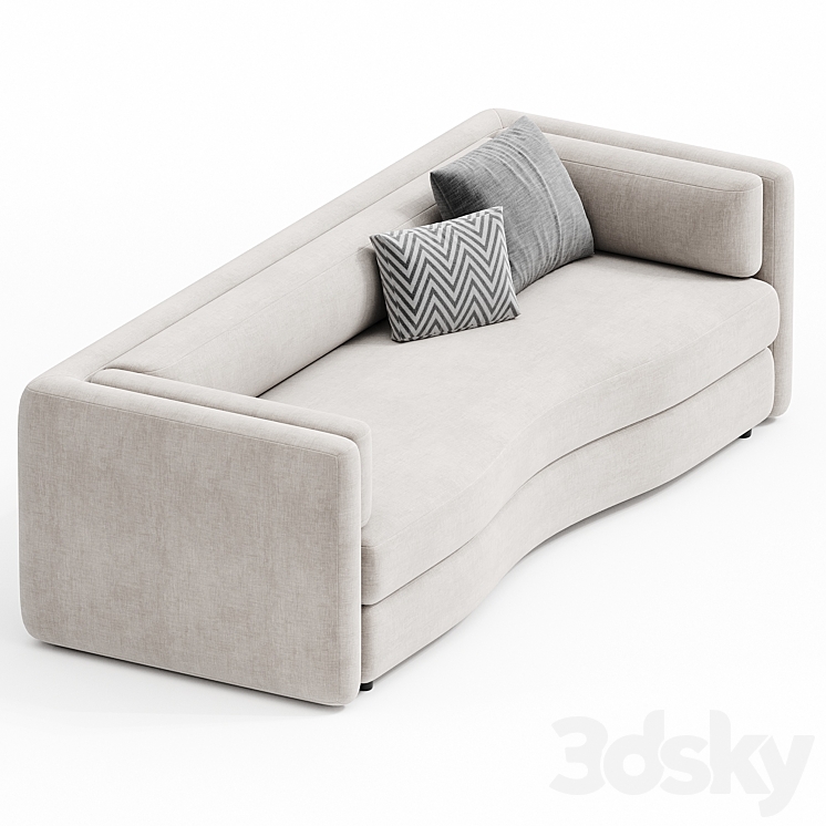 Virgule Sofa 3DS Max Model - thumbnail 2