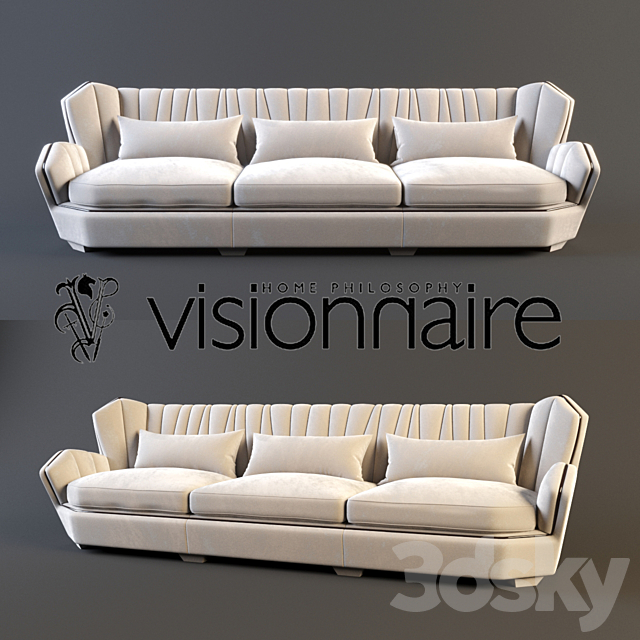 Visionnaire Hemingway sofa 3DSMax File - thumbnail 1