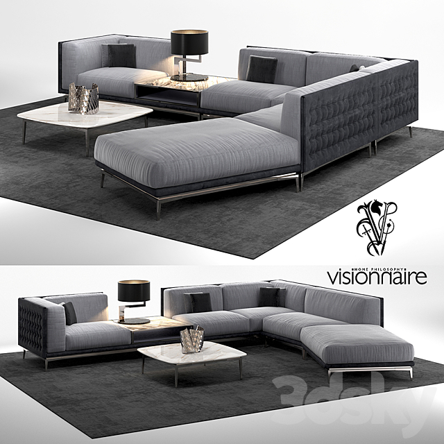 Visionnaire Legend L sofa set 3DSMax File - thumbnail 2