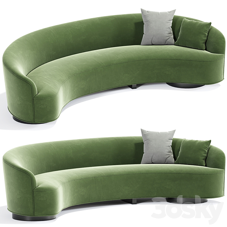 Vladimir Kagan Sloane Sofa 02 3DS Max - thumbnail 2