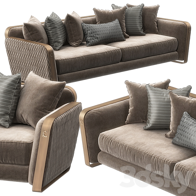 Voyage sofa by Cantori 3DSMax File - thumbnail 1