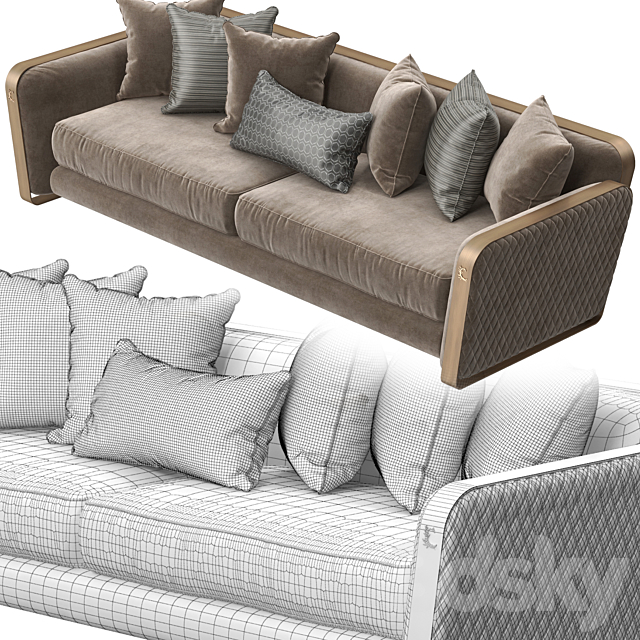 Voyage sofa by Cantori 3DSMax File - thumbnail 3