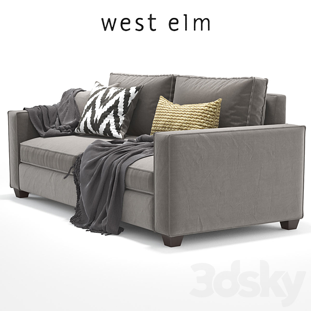 West elm _Sofa 01 3DSMax File - thumbnail 2