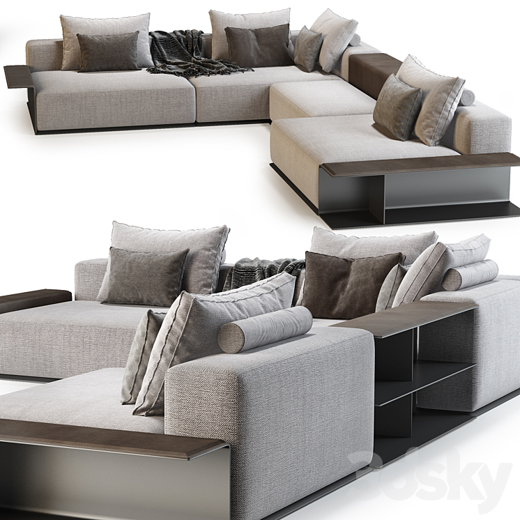 Westside Sofa_Poliform 3DS Max Model - thumbnail 2