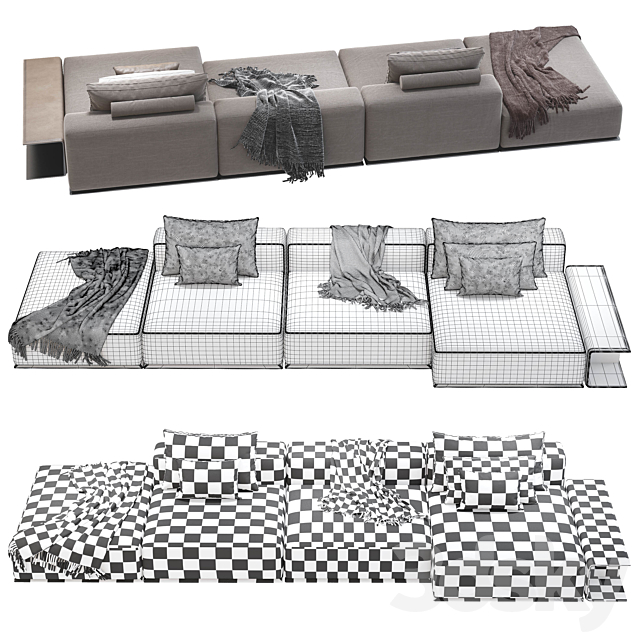 Westside Sofa_Poliform 3DSMax File - thumbnail 3