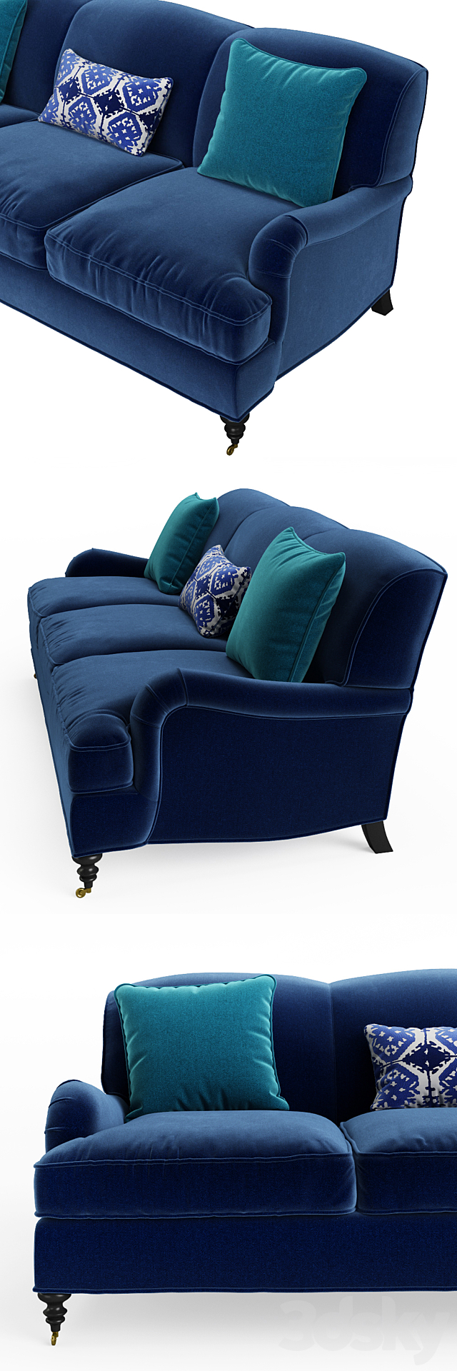 Williams Sonoma Bedford Sofa 87 ” 3DSMax File - thumbnail 2