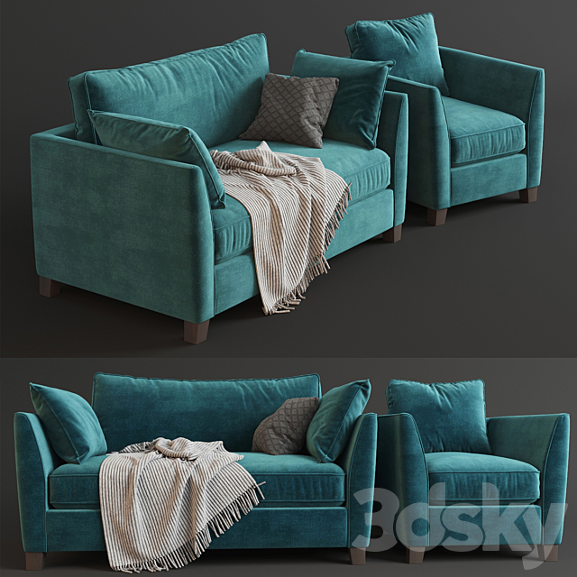 Wolseley love seat 3DSMax File - thumbnail 1