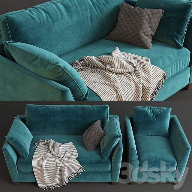 Wolseley love seat 3DSMax File - thumbnail 2