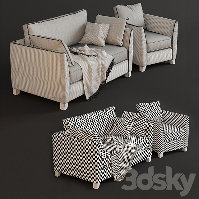 Wolseley love seat 3DSMax File - thumbnail 3