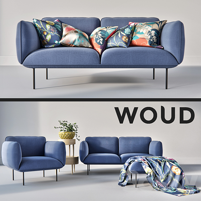 Woud Furniture Set 3DSMax File - thumbnail 1