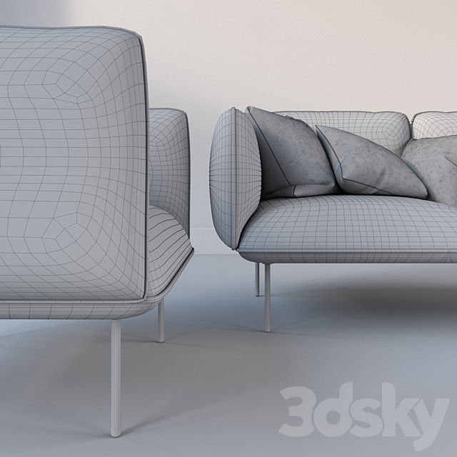 Woud Furniture Set 3DSMax File - thumbnail 3