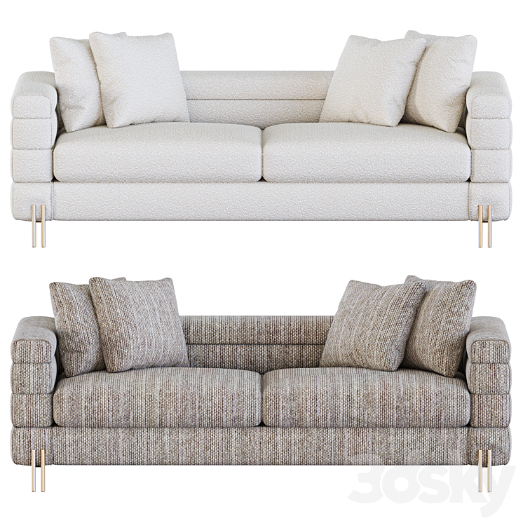 York Sofa EICHHOLTZ 3DS Max Model - thumbnail 2