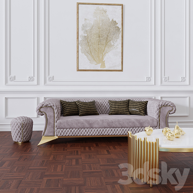 Zebrano Casa DAIMON Sofa 3ds Max - thumbnail 2