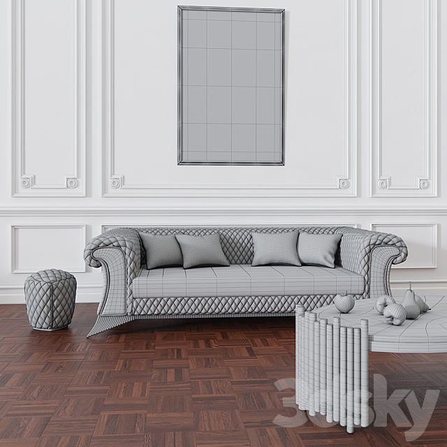 Zebrano Casa DAIMON Sofa 3ds Max - thumbnail 3