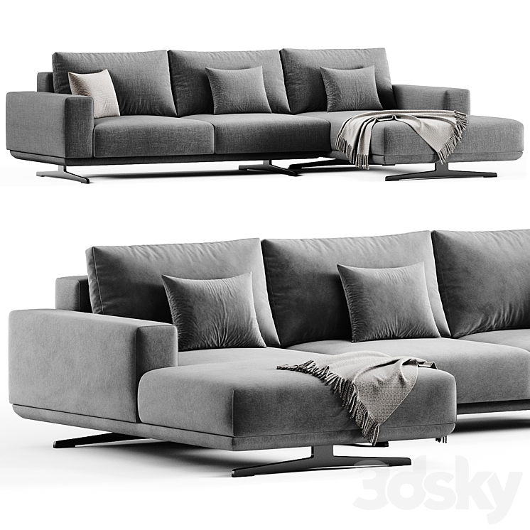 Zillis Corner Sofa By Skdesign 3DS Max - thumbnail 2