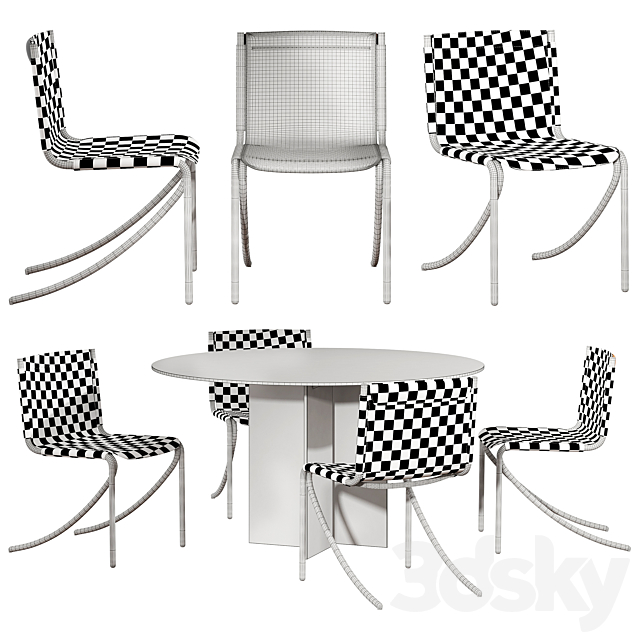 Acerbis Jot chairs & Eyon table 3DSMax File - thumbnail 3