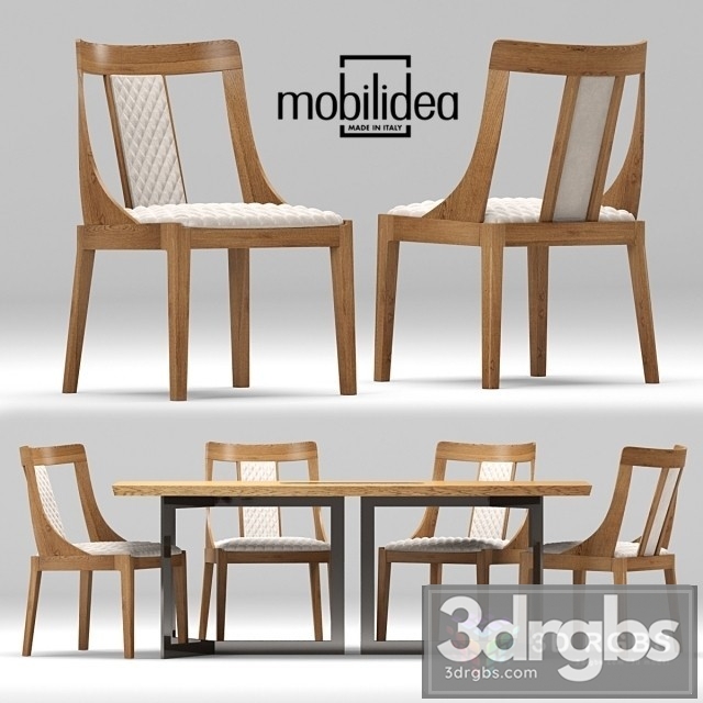 Adam Eva Table and Chair 3dsmax Download - thumbnail 1