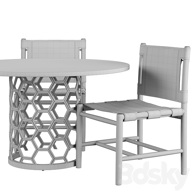 Addison Dining Set 3DSMax File - thumbnail 3