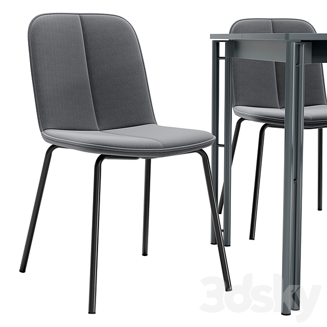 Adrian Dining Chair and Mahon Table 3DS Max Model - thumbnail 3