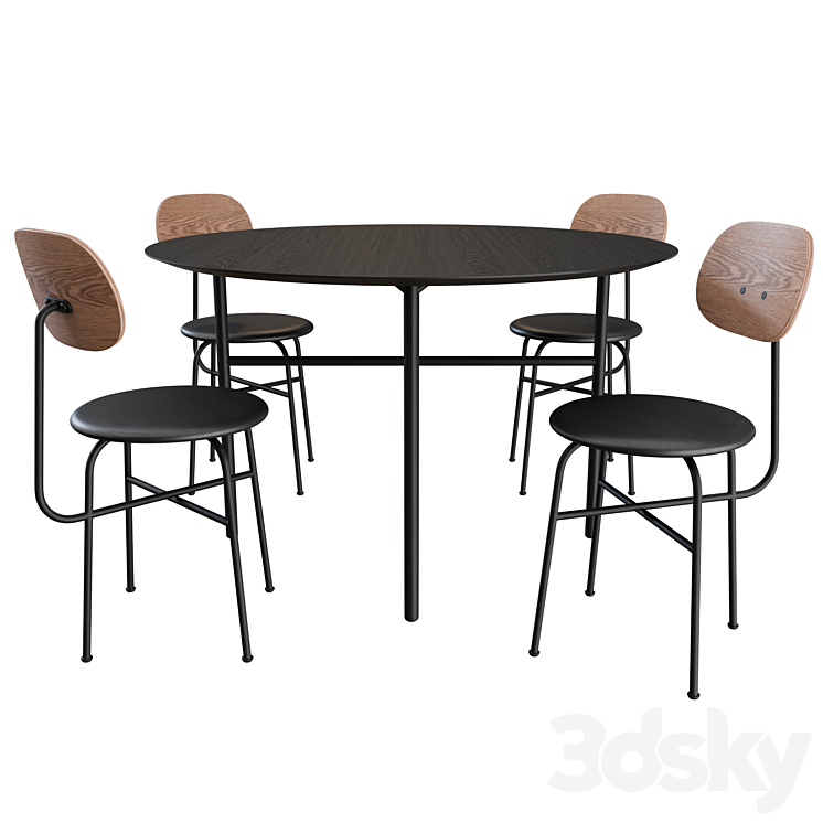 Afteroom Dining Chair + Snaregade Table By MENU 3DS Max - thumbnail 1