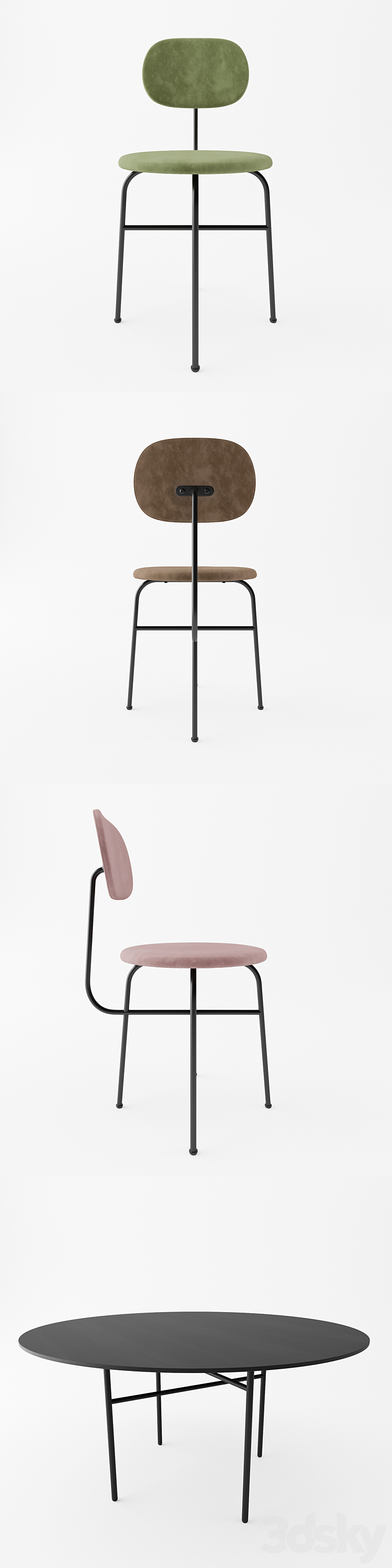 Afteroom Plus Chair + Snaregade Tables By MENU 3DS Max - thumbnail 2