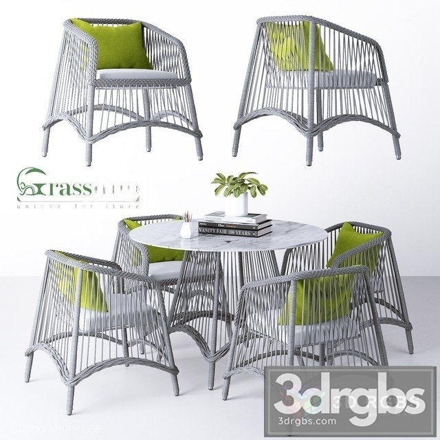 Aira Dining Set 3dsmax Download - thumbnail 1