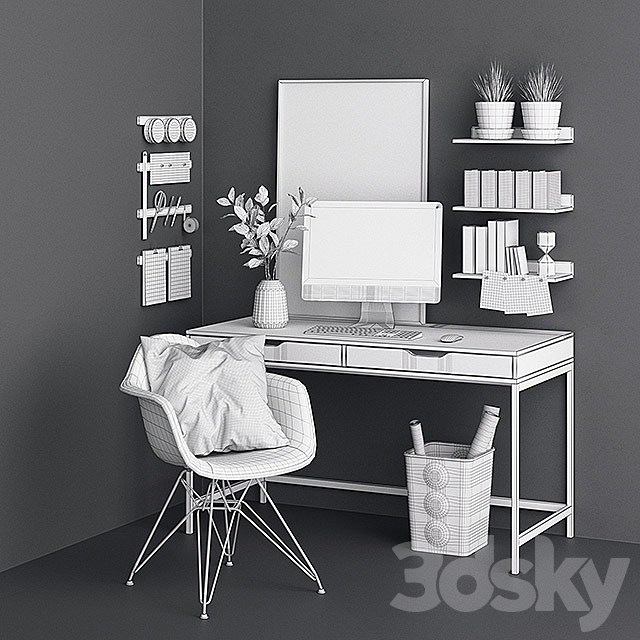 Alex Monotone Desk 3DSMax File - thumbnail 3