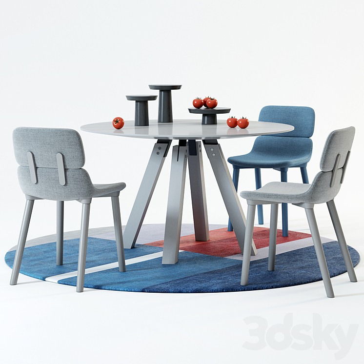 Alf DaFre dining set 3DS Max - thumbnail 1