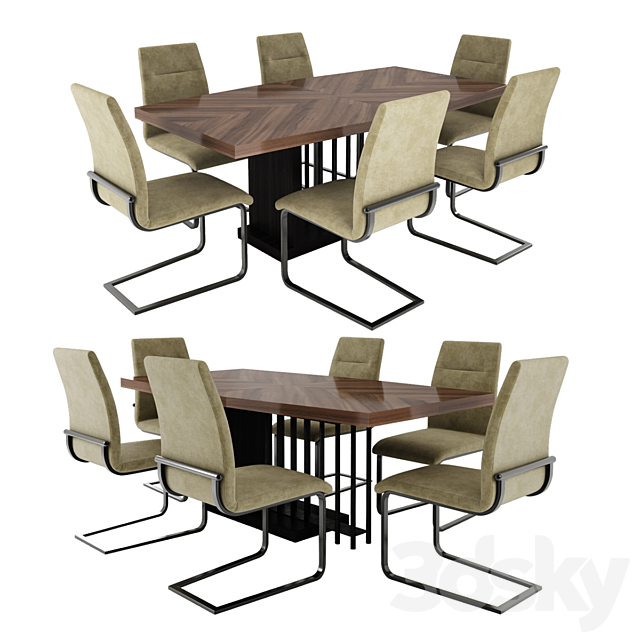 Alf Group OLIMPIA dining table 3DSMax File - thumbnail 1