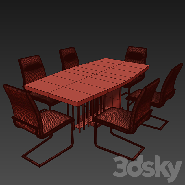 Alf Group OLIMPIA dining table 3DSMax File - thumbnail 2