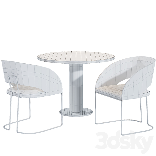 Allen Chair and New York Table 3DSMax File - thumbnail 4