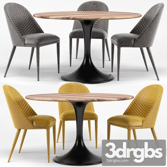 Amarelo Chair Thor Dining Table 3dsmax Download - thumbnail 1