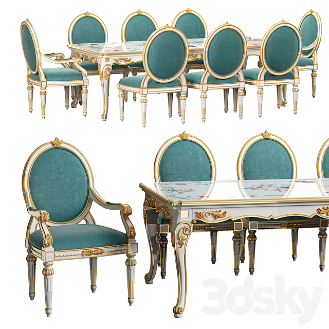 Andrea Fanfani Pranzo dining table 3DSMax File - thumbnail 1