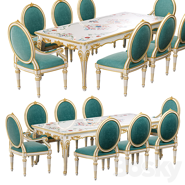 Andrea Fanfani Pranzo dining table 3DSMax File - thumbnail 2