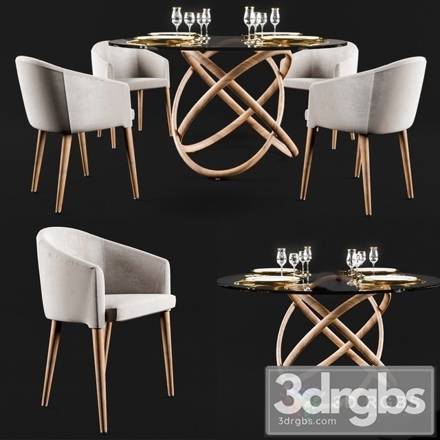 Angel Cerda Dining Set 3dsmax Download - thumbnail 1