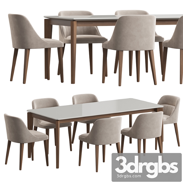 Angel cerda nogal radice dining set - thumbnail 1