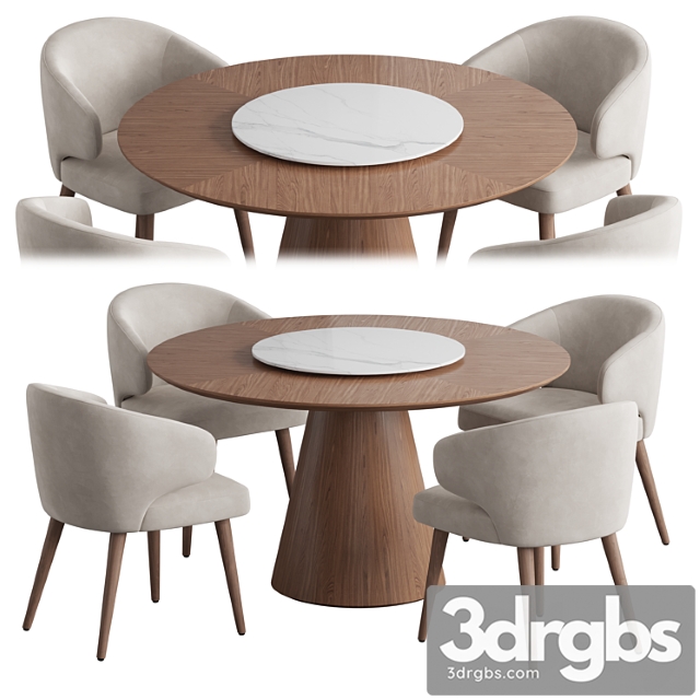 Angel Cerda Table Aston Chair 2 3dsmax Download - thumbnail 1